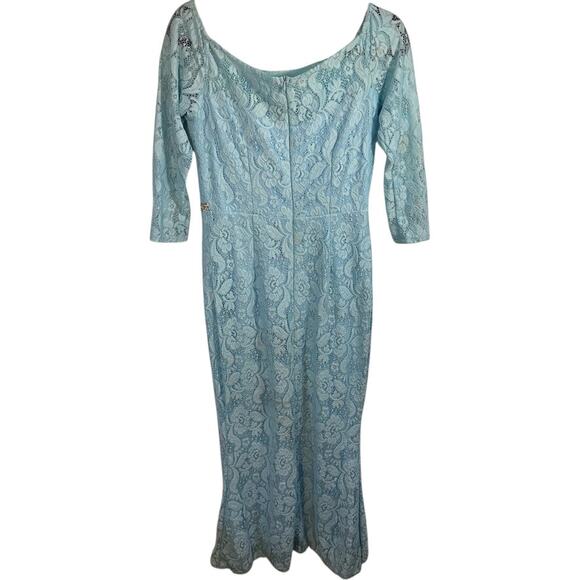 Celavie Lace Formal Gown M Long Maxi Off Shoulder Romantic Embellished Dress USA - Picture 2 of 10